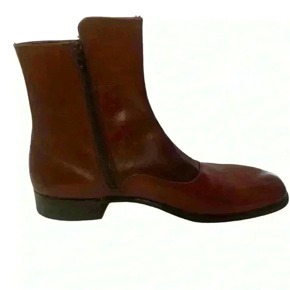 FootJoy Classics Men’s Brown Leather Dress Boots Zip Up Size 12 R main image 6